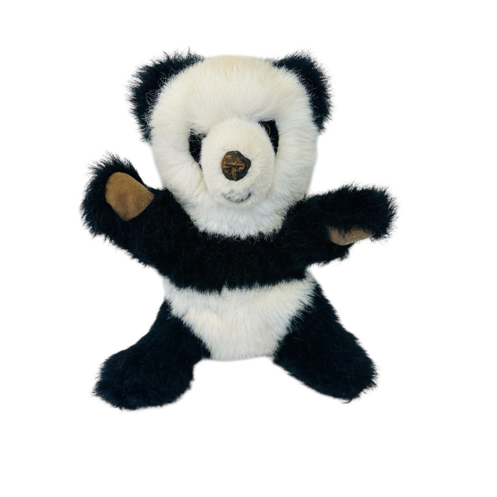 Steiff Molly Panda Bear Knopf 0326/32 Ear Button Black White 13" Plush Vintage